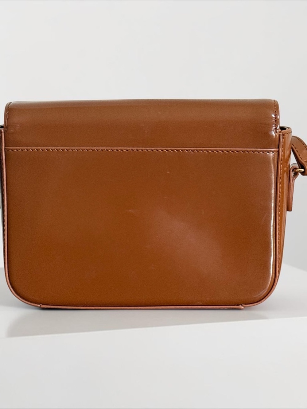 NWT J.Crew Cognac Brown Tan Polished Leather Crossbody Bag! NEW! - Picture 4 of 9